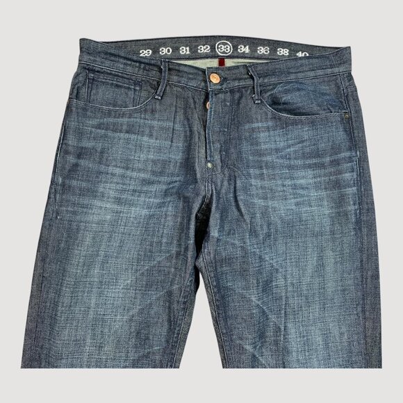 Earnest Sewn Jeans Mens 33x33 Hemingway Straight Full Leg Jeans - Picture 4 of 8